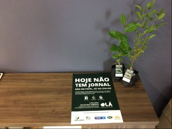 Mudas de árvores substituem versão impressa de jornal de Venâncio Aires Mudas de árvores substituem versão impressa de jornal de Venâncio Aires