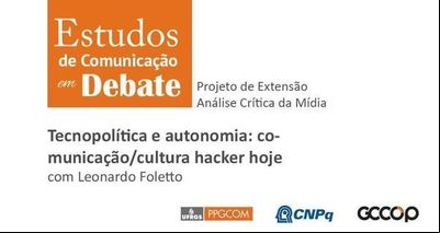Leonardo Foletto é o convidado do 'Estudos de Comunicação em Debate' Leonardo Foletto é o convidado do 'Estudos de Comunicação em Debate'