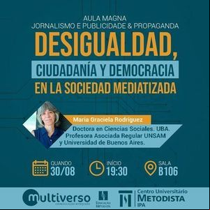 Pesquisadora argentina participa de aula inaugural de Comunicação do IPA Pesquisadora argentina participa de aula inaugural de Comunicação do IPA