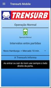Aplicativo da Trensurb traz informações sobre os serviços da empresa Aplicativo da Trensurb traz informações sobre os serviços da empresa