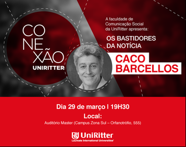 Caco Barcellos palestra na UniRitter no próximo dia 29 Caco Barcellos palestra na UniRitter no próximo dia 29
