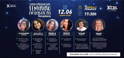 Empreendedorismo feminino será debatido na Fenadoce Empreendedorismo feminino será debatido na Fenadoce