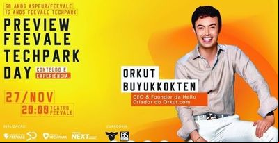 De volta ao Brasil, criador do Orkut palestra na Feevale De volta ao Brasil, criador do Orkut palestra na Feevale