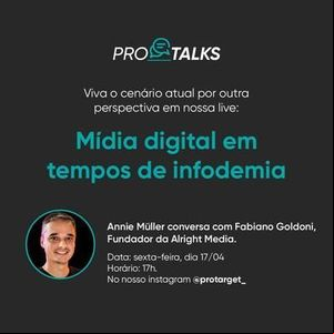 Protarget lança série de lives para abordar cenário comunicacional em período de pandemia Protarget lança série de lives para abordar cenário comunicacional em período de pandemia