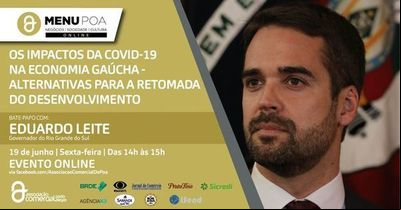 Eduardo Leite participa do MenuPOA Online Eduardo Leite participa do MenuPOA Online