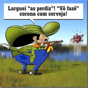 Comunicador cria personagem e faz charge para enfrentar coronavírus e mau humor Comunicador cria personagem e faz charge para enfrentar coronavírus e mau humor