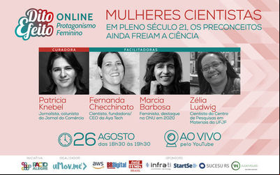 Protagonismo feminino é o tema do próximo debate do Dito Efeito, agora na versão digital Protagonismo feminino é o tema do próximo debate do Dito Efeito, agora na versão digital