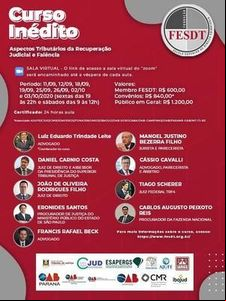 Curso aborda aspectos tributários da recuperação judicial de falência Curso aborda aspectos tributários da recuperação judicial de falência