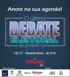 TV streaming da Serra Gaúcha realiza último debate eleitoral de Caxias do Sul TV streaming da Serra Gaúcha realiza último debate eleitoral de Caxias do Sul