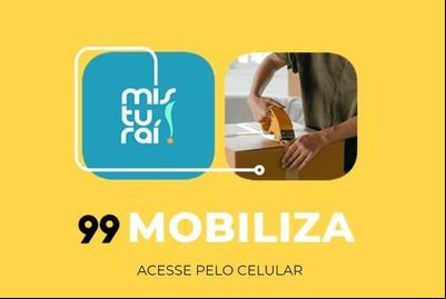 App 99 subsidia 50% do valor das corridas de entrega destinadas à ONG Misturaí App 99 subsidia 50% do valor das corridas de entrega destinadas à ONG Misturaí