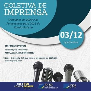 FCDL-RS apresenta balanço 2020 e perspectivas para o próximo ano FCDL-RS apresenta balanço 2020 e perspectivas para o próximo ano