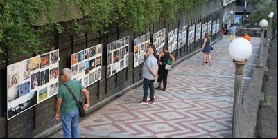 Viaduto Otávio Rocha recebe exposição de Gilberto Perin ao ar livre Viaduto Otávio Rocha recebe exposição de Gilberto Perin ao ar livre
