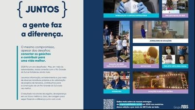 Grupo RBS apresenta balanço de responsabilidade social de 2020 Grupo RBS apresenta balanço de responsabilidade social de 2020