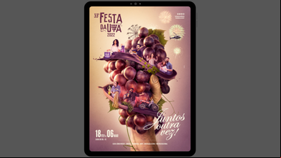 Agência Macaw realiza o cartaz visual da Festa Nacional da Uva 2022 Agência Macaw realiza o cartaz visual da Festa Nacional da Uva 2022