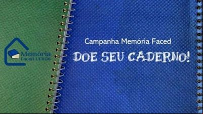 Campanha 'Doe seu caderno!' arrecada materiais para o projeto Memória Faced Campanha 'Doe seu caderno!' arrecada materiais para o projeto Memória Faced
