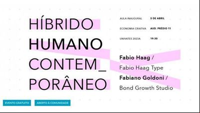 Cursos de Economia Criativa da Univates têm aula inaugural com Fábio Haag e Fabiano Goldoni Cursos de Economia Criativa da Univates têm aula inaugural com Fábio Haag e Fabiano Goldoni