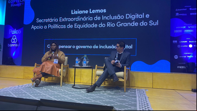 Lisiane Lemos destaca feitos do RS em inclusão digital no GovTech Summit Lisiane Lemos destaca feitos do RS em inclusão digital no GovTech Summit