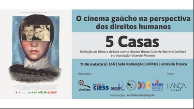 Sala Redenção da Ufrgs sedia sessão comentada de '5 Casas' Sala Redenção da Ufrgs sedia sessão comentada de '5 Casas'