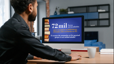 Sedac arrecada mais de 70 mil livros para bibliotecas atingidas pela enchente Sedac arrecada mais de 70 mil livros para bibliotecas atingidas pela enchente