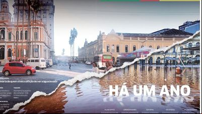 Edição especial: após um ano da enchente, Correio do Povo estampa capa simbólica Edição especial: após um ano da enchente, Correio do Povo estampa capa simbólica